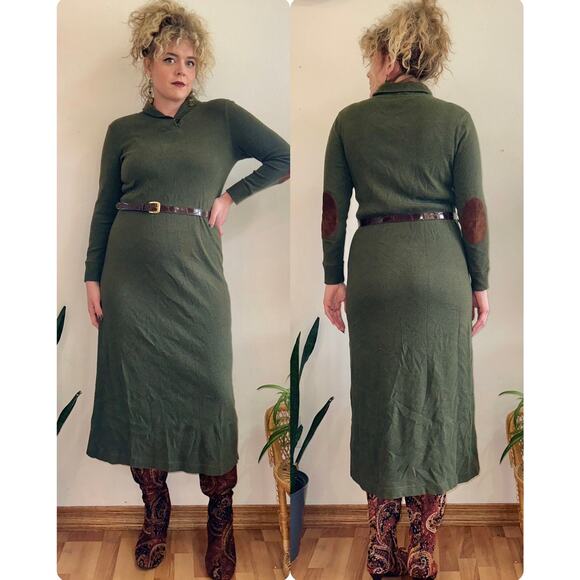 Lauren Ralph Lauren 100% Cotton Midi Dress size L - Picture 3 of 8